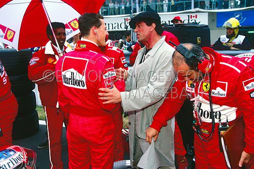 Michael Schumacher en Sylvester Stallone, GP Canada,  2001.jpg