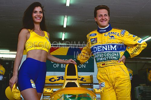 Camel Babe, Michael Schumacher, GP South Africa, 1993.jpg