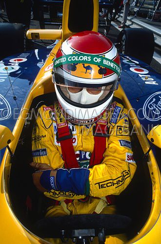 Nelson Piquet, Benetton Ford, Cockpit Monaco1991.jpg