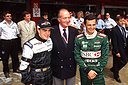 Alonso King of Spain de la Rosa, GP Spanje, 2001.jpg