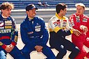 Irvine, Letho, Fittipaldi and Hakkinen, Portugal, 1993.jpg