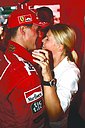 Michael en Corinna Schumacher, Worldchampion GP Hongarije 2001-2.jpg