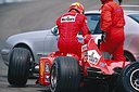 Michael Schumacher, GP Duitsland, Crash-1, 2001.jpg