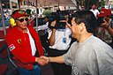 Niki Lauda en Diego Maradona, Monaco, 1993.jpg